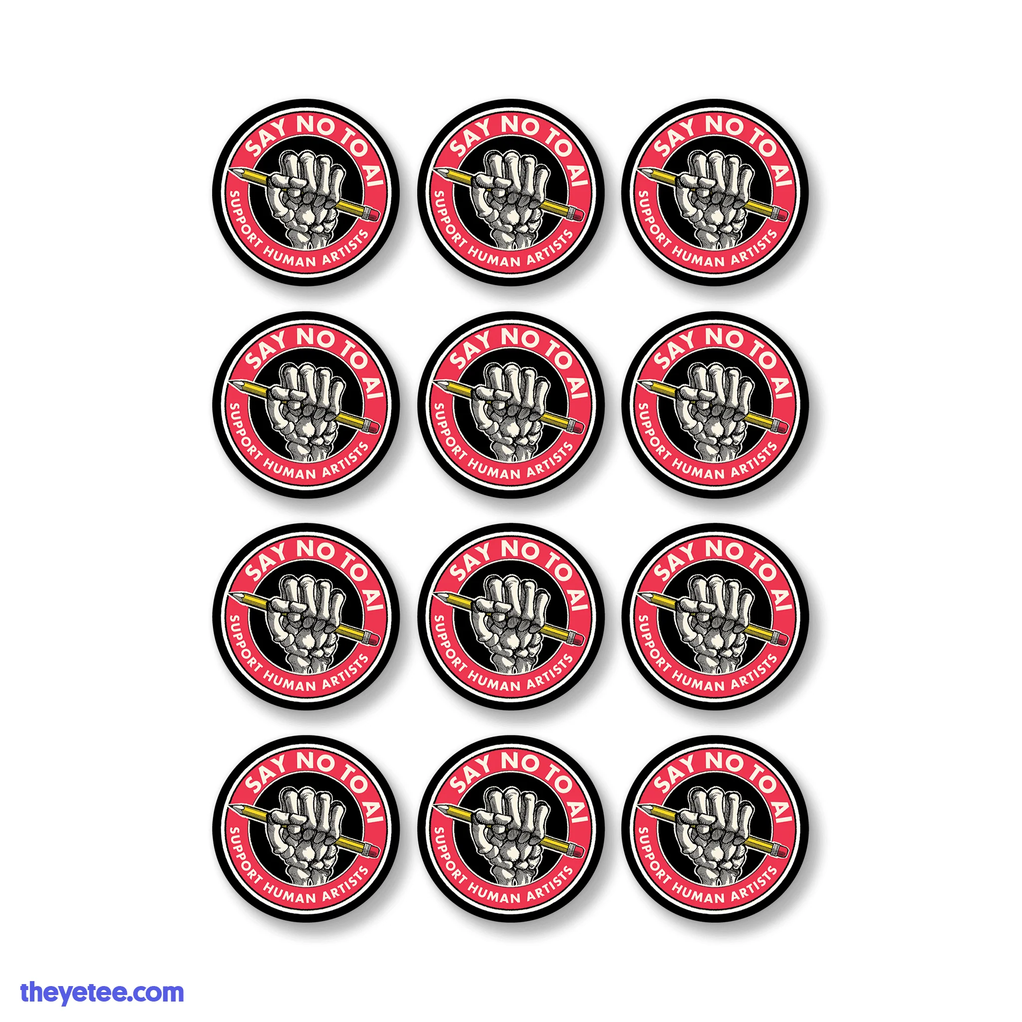 No AI Sticker Sheet - Image 2